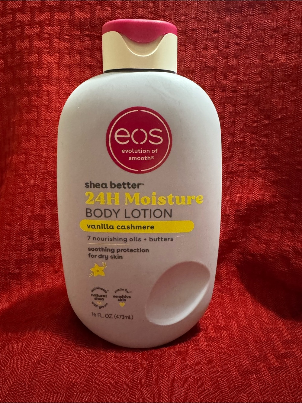 eos Vanilla Cashmere Body Lotion - Pink, White